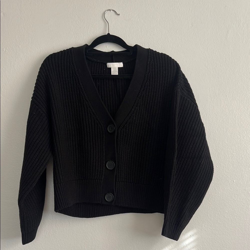 Women's Black Cardigan Sweater